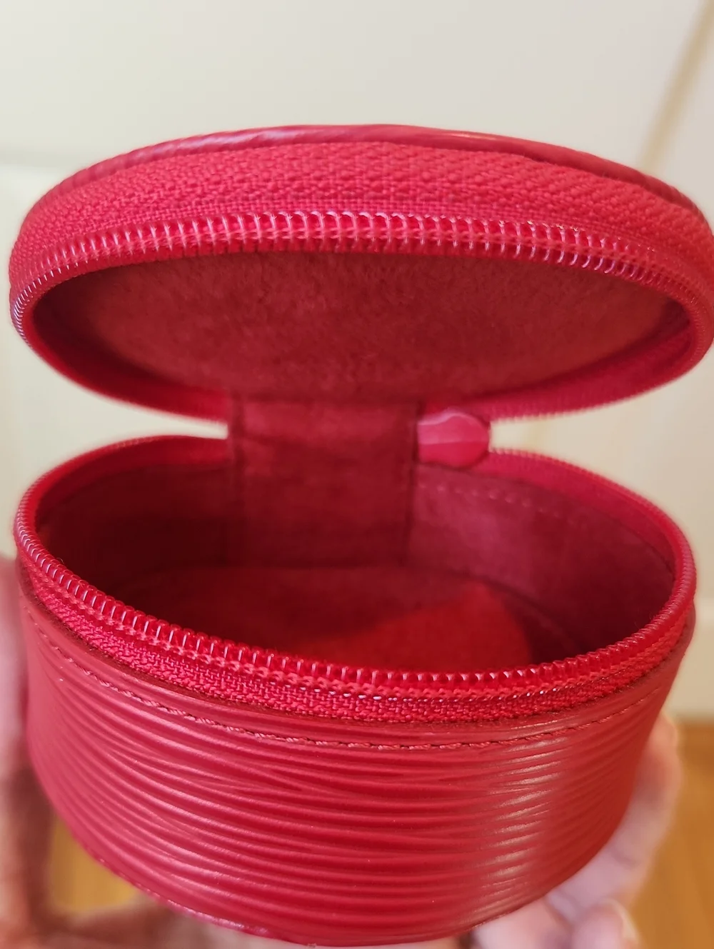 Red Leather Jewelry Case